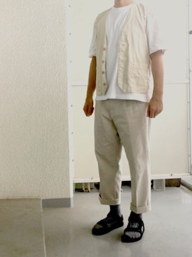 全身ユニクロおじさんさん（メンズ・177cm）の夏コーディネート