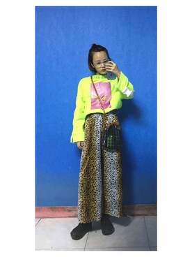 「BUBBLES（バブルス）のアイテム（パーカー）」を使った、闲鱼@shixin1993さん（レディース・164cm）の秋コーディネート