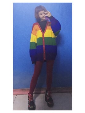 「WC（ダブル シー）のアイテム（カーディガン/ボレロ）」を使った、闲鱼@shixin1993さん（レディース・164cm）の秋コーディネート