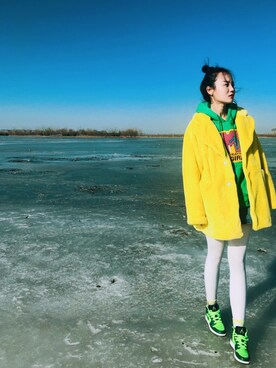 闲鱼@shixin1993さん（レディース・164cm）の冬コーディネート