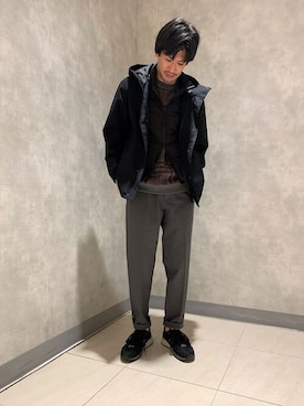 「シップス」｜「アイテム（ブルゾン）」を使った、萬さん（メンズ・175cm）の秋コーディネート