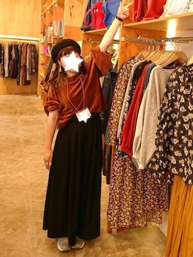 「アイテム（その他トップス、ブラウン系）」を使った、kkkssさん（レディース・152cm）の秋コーディネート