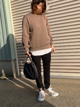 「CONVERSE（コンバース）のアイテム（ハンドバッグ）」を使った、mijinko79さん（レディース・151cm）の秋コーディネート