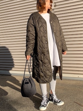 「MidiUmi（ミディウミ）のアイテム（その他アウター）」を使った、mijinko79さん（レディース・151cm）の秋コーディネート