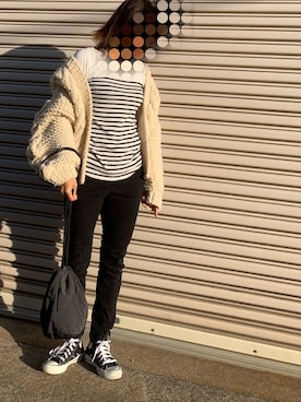 「CONVERSE（コンバース）のアイテム（ハンドバッグ）」を使った、mijinko79さん（レディース・151cm）の秋コーディネート