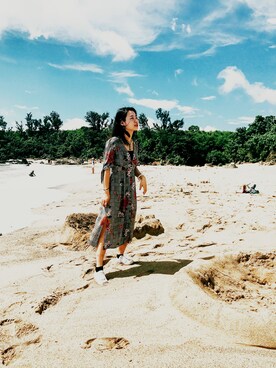 「MANGO（マンゴ）のアイテム（チュニック）」を使った、Y-铂さん（レディース・164cm）の冬コーディネート