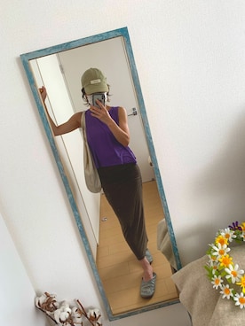 「J.CREW（ジェイクルー）のアイテム（帽子）」を使った、たぬきさん（レディース・153cm）の秋コーディネート