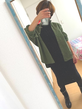 「JIMMY CHOO（ジミーチュウ）のアイテム（ブーツ）」を使った、たぬきさん（レディース・153cm）の秋コーディネート