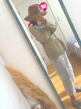 「AURALEE（オーラリー）のアイテム（カーディガン/ボレロ）」を使った、たぬきさん（レディース・153cm）の秋コーディネート