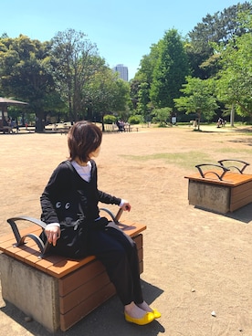 「ANYA HINDMARCH（アニヤハインドマーチ）のアイテム（バッグ）」を使った、たぬきさん（レディース・153cm）の春コーディネート
