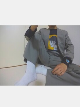 「19ss」｜「アイテム（ジャケット/アウター）」を使った、®️さん（メンズ・170cm）の春コーディネート