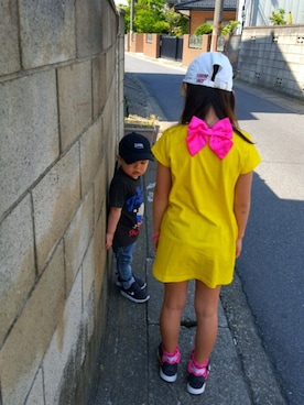 「EARTHMAGIC（アースマジック）のアイテム」を使った、R.R.Rさん（キッズ・127cm）の春コーディネート