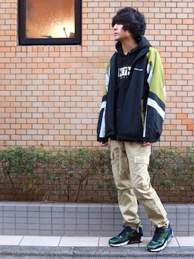 「thisisneverthat（ディスイズネバーザット）のアイテム（ジャケット/アウター）」を使った、コージさん（メンズ・178cm）の冬コーディネート