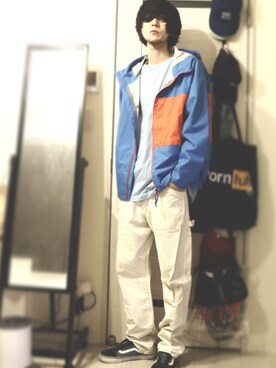 「AlexanderLeeChang（アレキサンダーリーチャン）のアイテム（スニーカー）」を使った、コージさん（メンズ・178cm）の春コーディネート