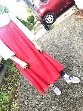 「OZOC（オゾック）のアイテム（スニーカー）」を使った、さいとうあやさん（レディース・163cm）の夏コーディネート