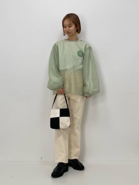 植松美央さん（レディース・159cm）の冬コーディネート