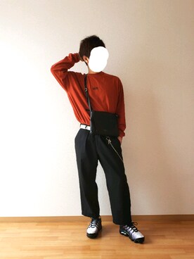 「秋のブラウンスタイル」｜「アイテム（財布/小物）」を使った、Uさん（メンズ・165cm）の秋コーディネート