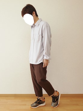 「LIDNM（リドム）のLIDNM/リドム/マイクロスパンリングジップシャツ（シャツ/ブラウス）」を使った、Uさん（メンズ・165cm）の秋コーディネート