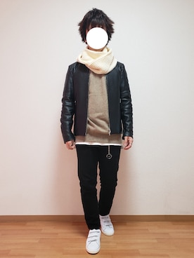 「LIDNM（リドム）のアイテム（財布/小物）」を使った、Uさん（メンズ・165cm）の冬コーディネート