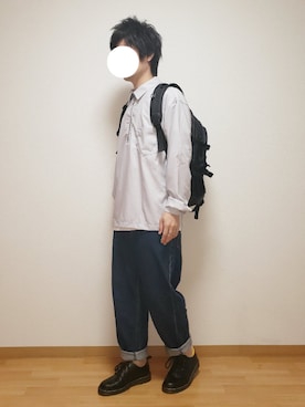 「LIDNM（リドム）のLIDNM/リドム/マイクロスパンリングジップシャツ（シャツ/ブラウス）」を使った、Uさん（メンズ・165cm）の夏コーディネート