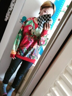 「UNIQLO（ユニクロ）のウルトラストレッチジーンズ（デニムパンツ）」を使った、◎みお◎さん（レディース・150cm・20代）の秋コーディネート