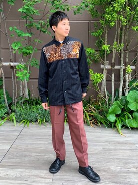 「センタープレスパンツ」｜「アイテム（ジャケット/アウター）」を使った、daiさん（メンズ・169cm）の夏コーディネート