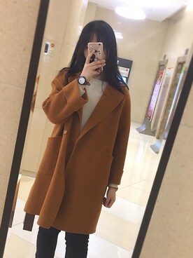 「アイテム（ダッフルコート）」を使った、泠啊泠柚子さん（レディース・160cm・10代）の冬コーディネート