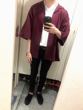 「KUUUPY」｜「アイテム（スリッポン）」を使った、琥太朗さん（メンズ・178cm）の夏コーディネート