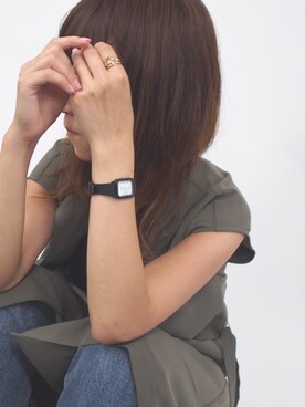 「CASIO」｜「アイテム（ワンピース/ドレス）」を使った、sugi.hさん（レディース・157cm）の夏コーディネート