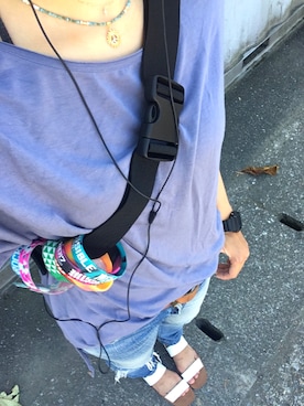 「Ungrid（アングリッド）のストラップサンダル（サンダル）」を使った、ashley joyさん（レディース・155cm）の夏コーディネート