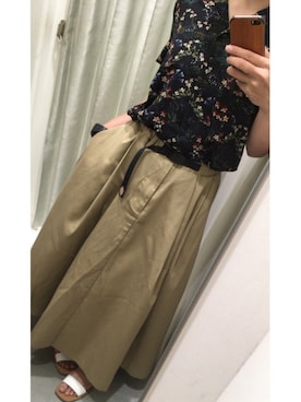 「Ungrid（アングリッド）のストラップサンダル（サンダル）」を使った、ashley joyさん（レディース・155cm）の夏コーディネート