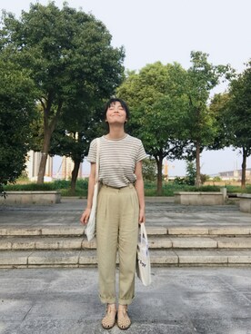 「Midnightのアイテム」を使った、一颗柚子_Silviaさん（レディース・162cm）の夏コーディネート