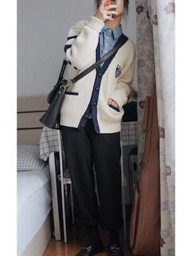 「RRL（ダブル アール エル）のアイテム（アンサンブル）」を使った、一颗柚子_Silviaさん（レディース・162cm）の冬コーディネート