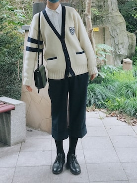 「RRL（ダブル アール エル）のアイテム（アンサンブル）」を使った、一颗柚子_Silviaさん（レディース・162cm）の春コーディネート