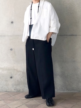 「TICCA（ティッカ）のアイテム」を使った、竹炭ピッツァさん（メンズ・165cm）の夏コーディネート