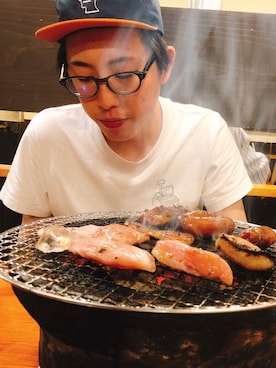 「COOKMAN（クックマン）のアイテム（トップス）」を使った、YAMAYOさん（メンズ・176cm）の夏コーディネート