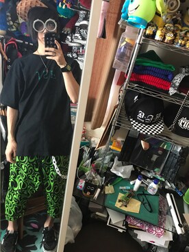 「MAGICAL MOSH MISFITS（マジカルモッシュミスフィッツ）のアイテム（キャップ）」を使った、すんさん（メンズ・168cm）の夏コーディネート