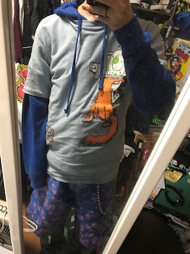 「BUTTSTAIN（バットステイン）のアイテム」を使った、すんさん（メンズ・168cm）の冬コーディネート