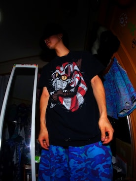 「BUTTSTAIN（バットステイン）のアイテム」を使った、すんさん（メンズ・168cm）の夏コーディネート