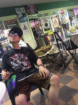 「BUTTSTAIN（バットステイン）のアイテム」を使った、すんさん（メンズ・168cm）の夏コーディネート