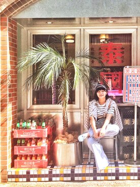 「港式」｜Liu Agnèsさん（レディース・156cm）の夏コーディネート