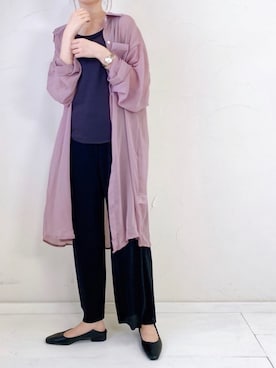 「リブタンクトップ」｜「アイテム（ワンピース/ドレス）」を使った、BLUEEASTさん（レディース・160cm）の夏コーディネート