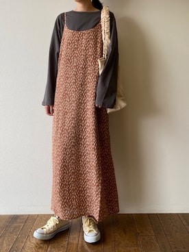 「ダルメシアン柄」｜BLUEEASTさん（レディース・160cm）の秋コーディネート