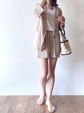 「BLUEEAST（ブルーイースト）のアイテム（セットアップ）」を使った、BLUEEASTさん（レディース・160cm）の春コーディネート