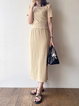 「BLUEEAST（ブルーイースト）のアイテム（セットアップ）」を使った、BLUEEASTさん（レディース・160cm）の夏コーディネート