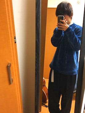 「BACK NUMBER（バックナンバー）のアイテム（スウェット）」を使った、まゆげりーたさん（メンズ・165cm）の春コーディネート