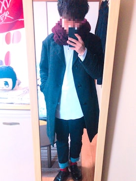 「present（プレゼント）のアイテム」を使った、もふもふさん（メンズ・172cm）の冬コーディネート