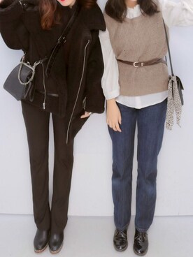 「EVRIS（エヴリス）のアイテム（その他アウター）」を使った、ai_さん（レディース・156cm）の春コーディネート