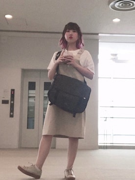 「いいね返し」｜「アイテム（オールインワン・サロペット）」を使った、1114jyさん（レディース・161cm）の秋コーディネート