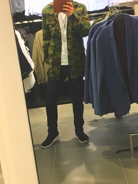 「H&M DIVIDED（エイチアンドエム　ディヴァイデッド）のアイテム（ジャケット/アウター）」を使った、村雨さん（メンズ・171cm）の夏コーディネート